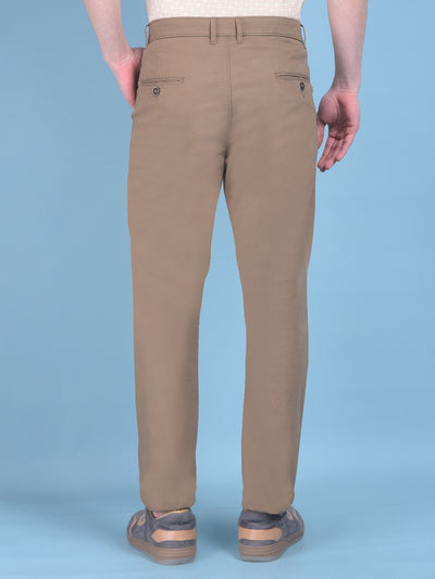 Beige Trousers-Men Trousers-Crimsoune Club