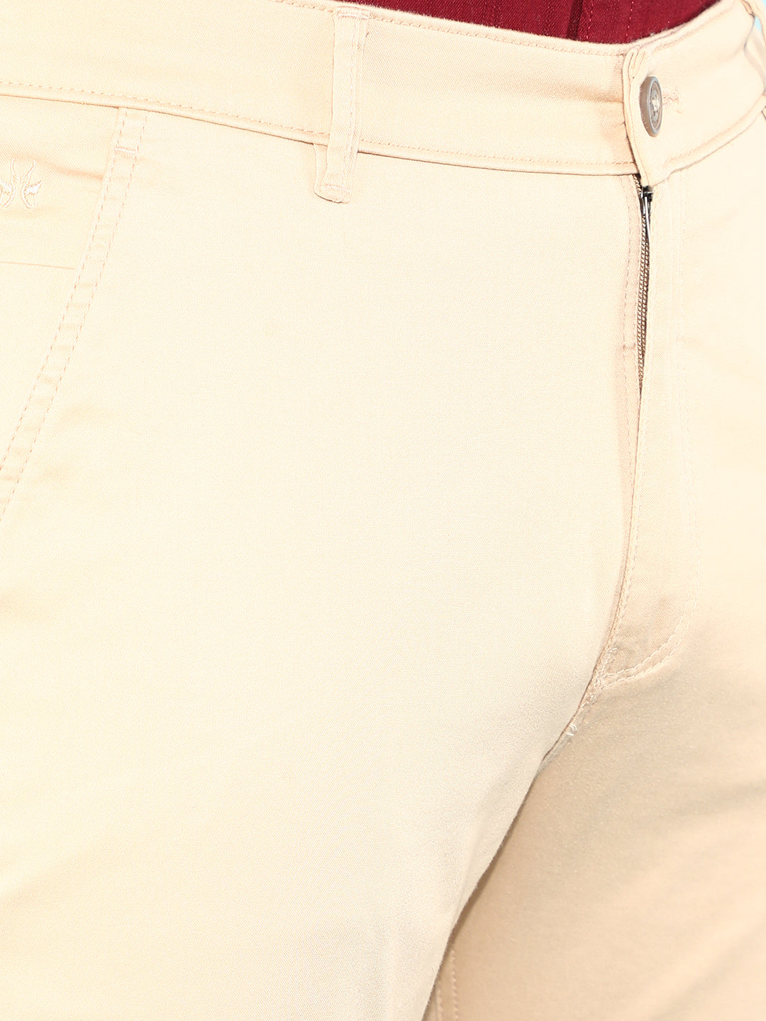 Beige Trousers-Men Trousers-Crimsoune Club