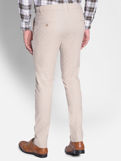 Beige Trousers-Men Trousers-Crimsoune Club