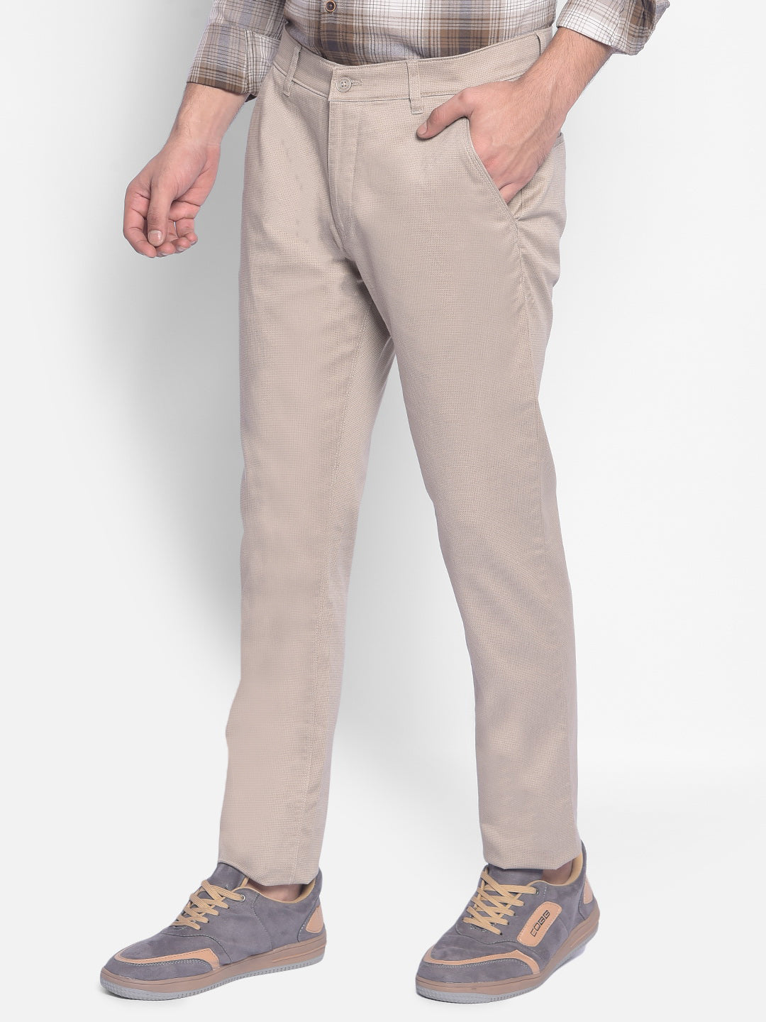 Grey Printed Trousers-Men Trousers-Crimsoune Club