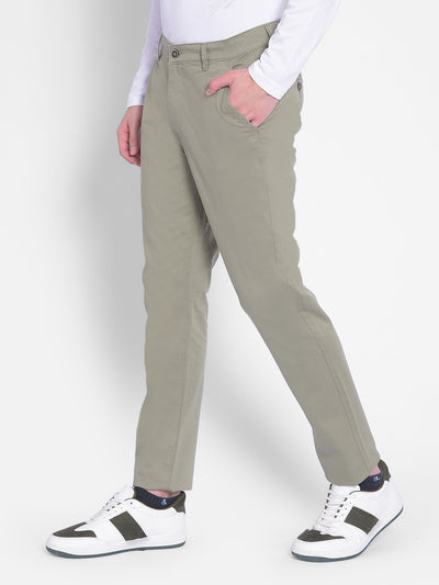 Olive Printed Trousers-Men Trousers-Crimsoune Club