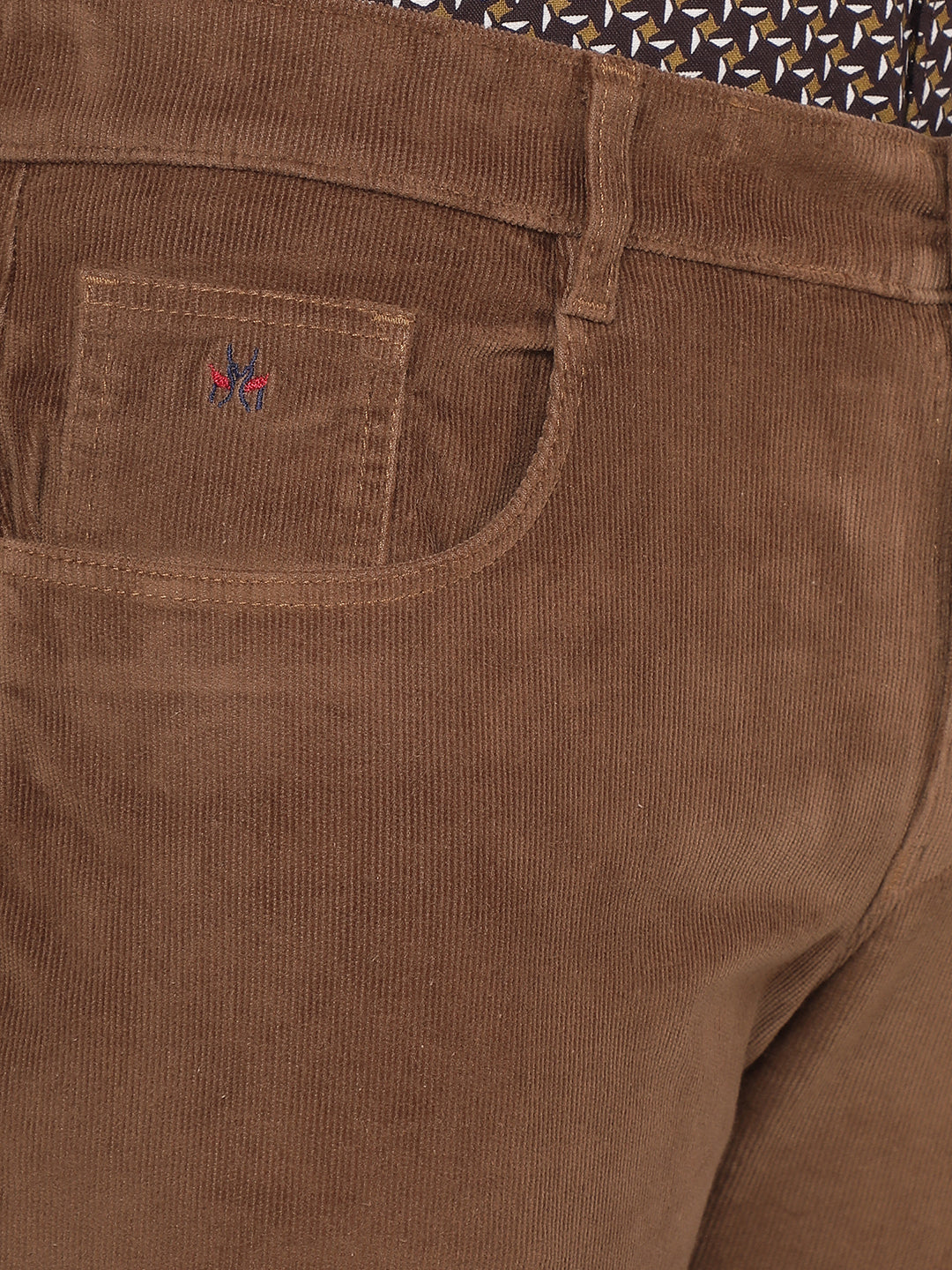 Brown Corduroy Trousers-Men Trousers-Crimsoune Club