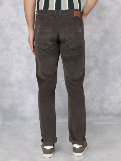 Olive Corduroy Trousers-Men Trousers-Crimsoune Club