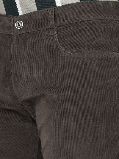 Olive Corduroy Trousers-Men Trousers-Crimsoune Club