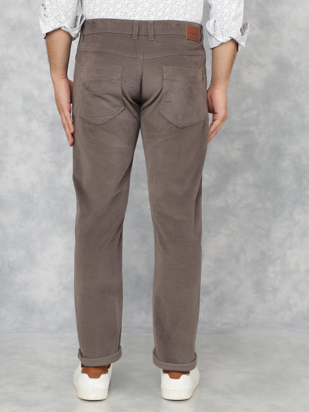 Grey Dobby Trousers-Men Trousers-Crimsoune Club