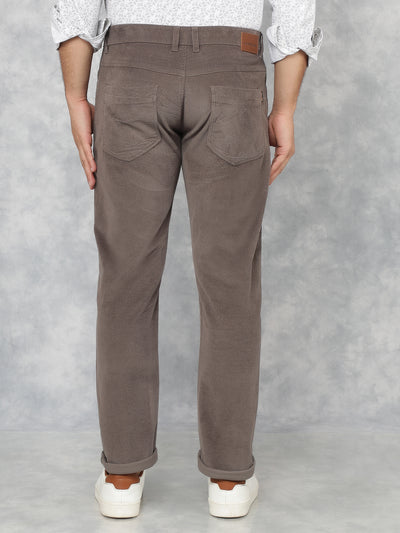 Grey Dobby Trousers-Men Trousers-Crimsoune Club