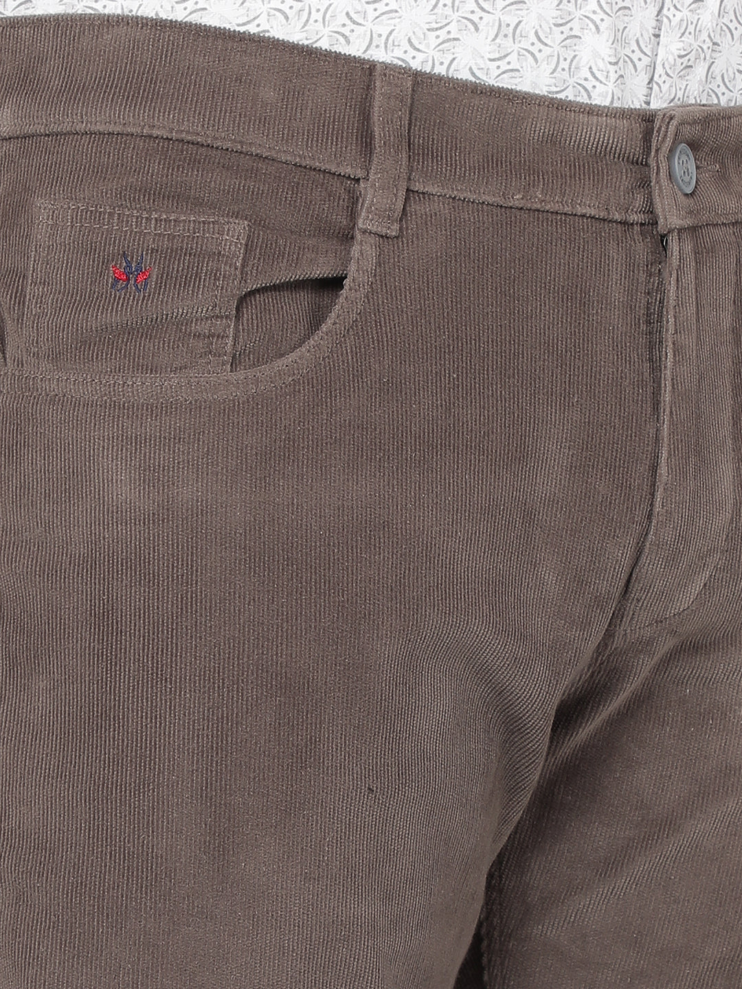 Grey Dobby Trousers-Men Trousers-Crimsoune Club