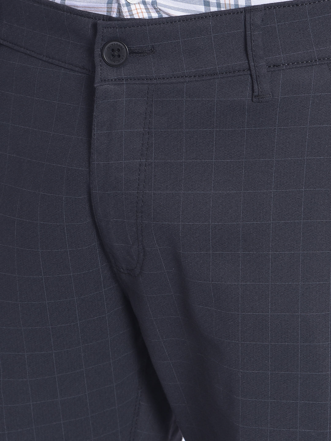 Black Checked Trousers-Men Trousers-Crimsoune Club