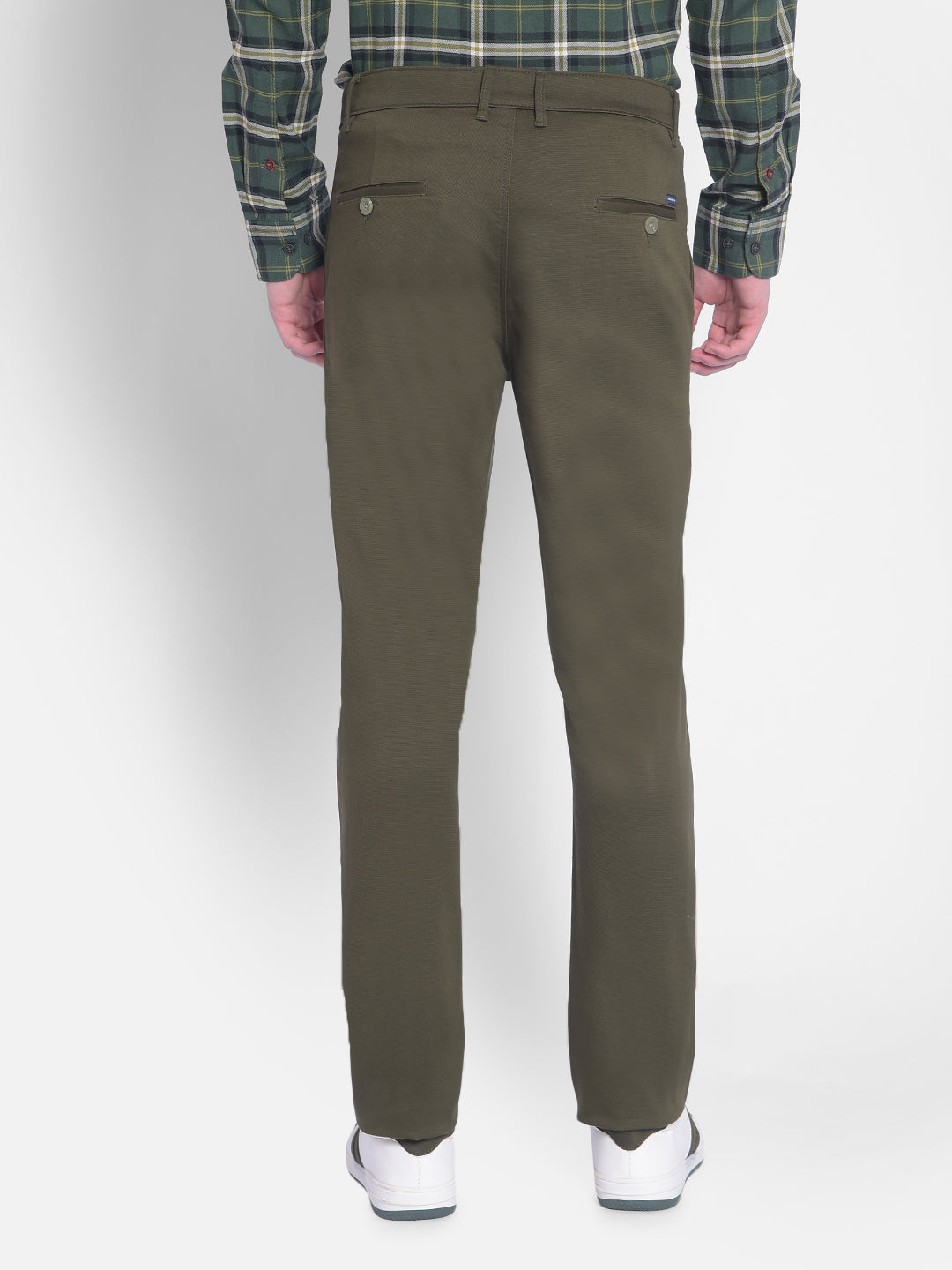 Olive Trousers-Men Trousers-Crimsoune Club