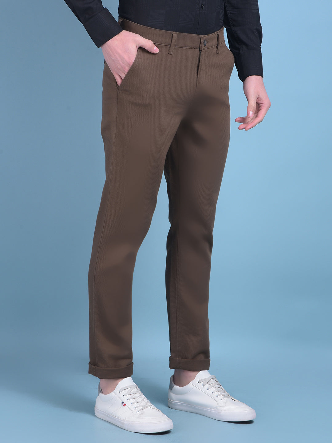 Brown Trousers-Men Trousers-Crimsoune Club