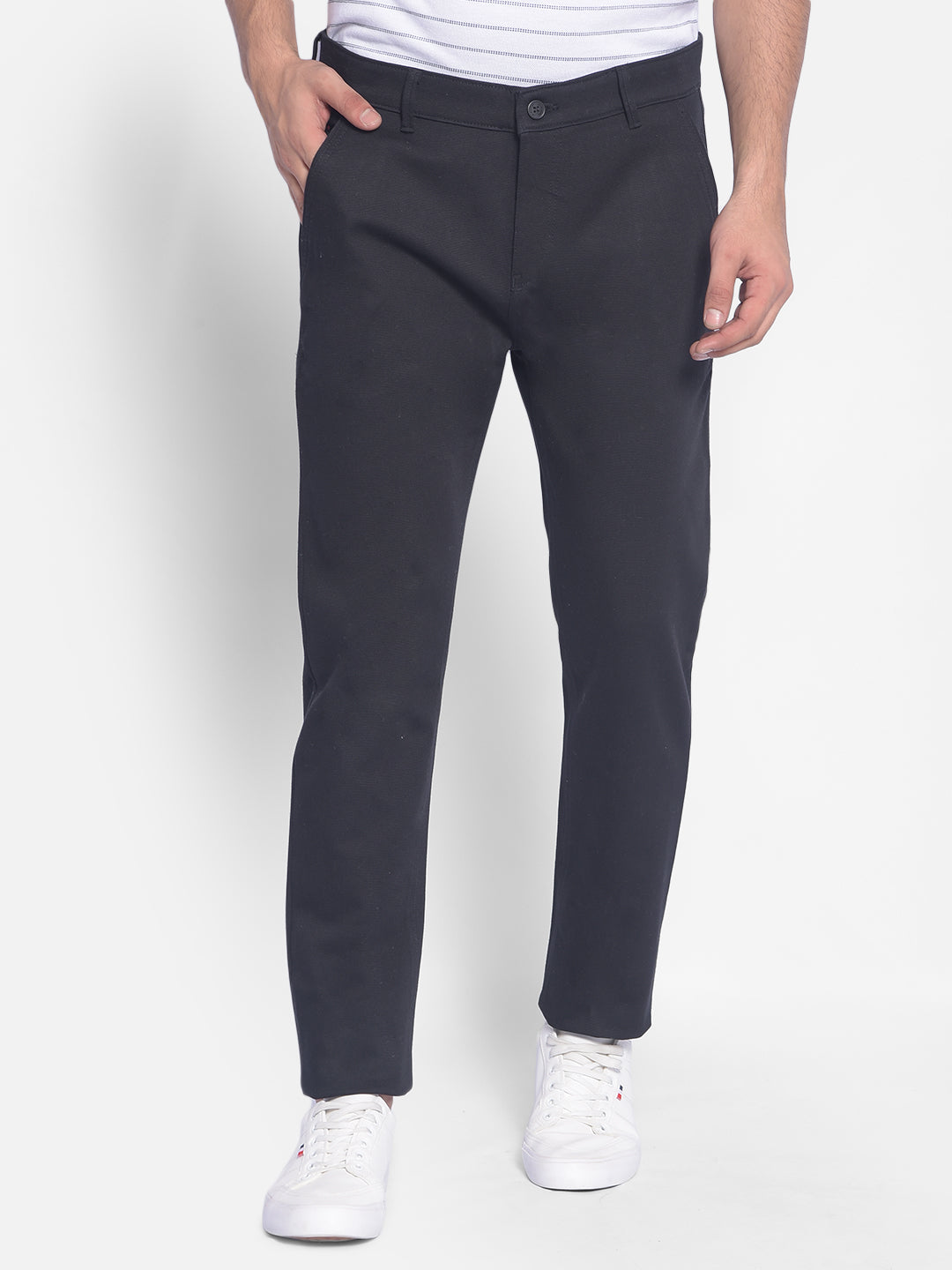 Black Trousers-Men Trousers-Crimsoune Club