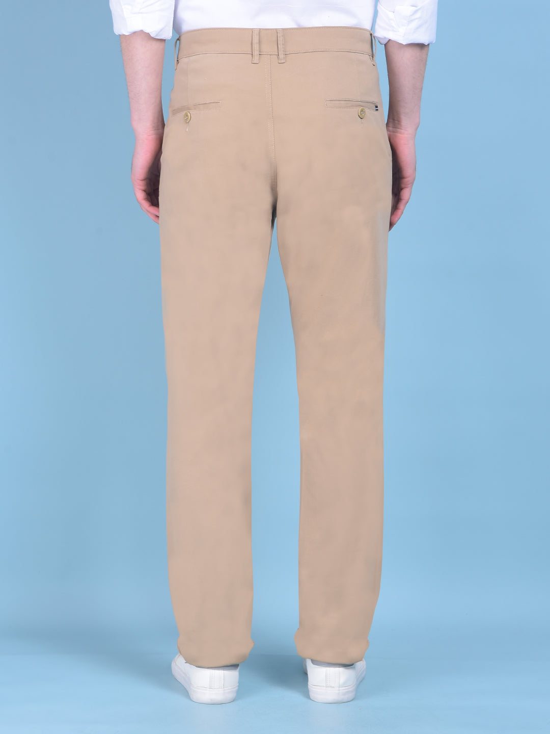 Beige Trousers-Men Trousers-Crimsoune Club