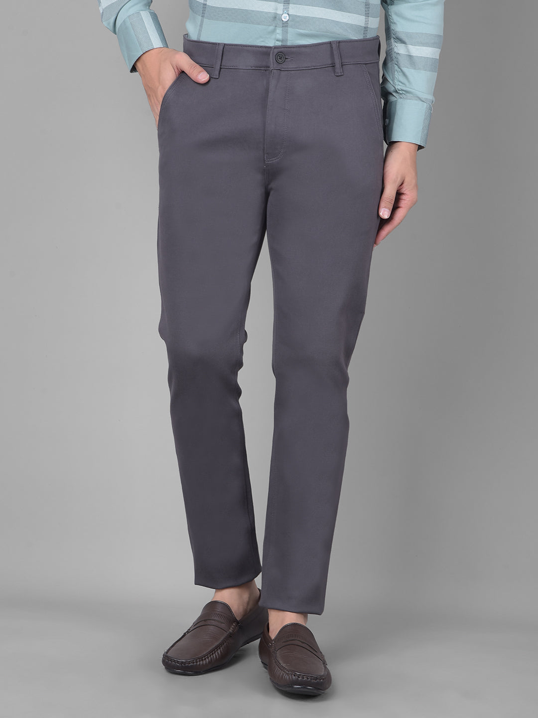 Grey Trousers-Men Trousers-Crimsoune Club