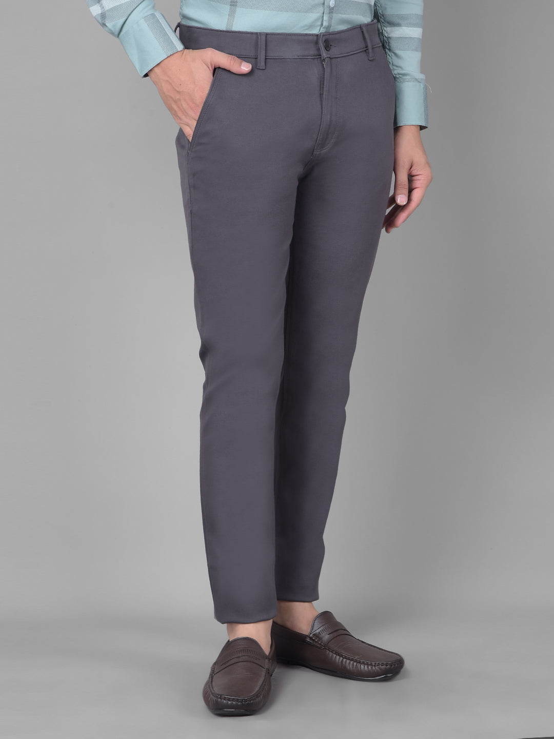 Grey Trousers-Men Trousers-Crimsoune Club