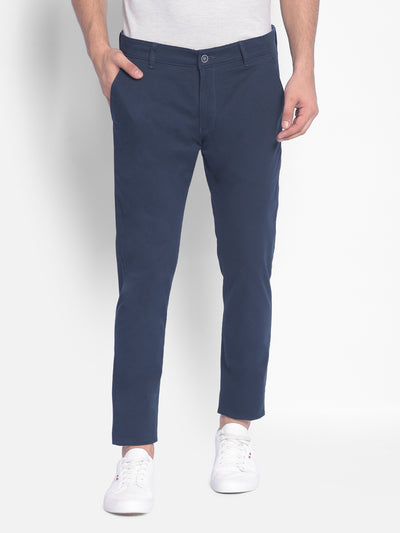 Navy Blue Trousers-Men Trousers-Crimsoune Club