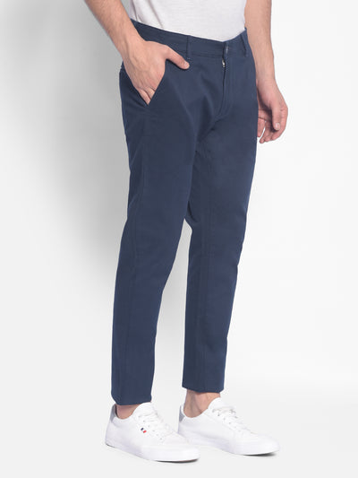 Navy Blue Trousers-Men Trousers-Crimsoune Club