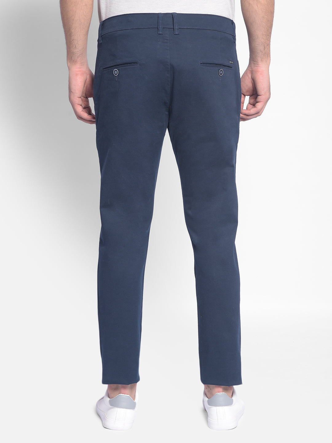 Navy Blue Trousers-Men Trousers-Crimsoune Club