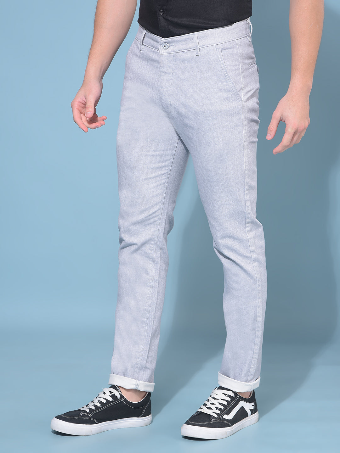 Blue Stretchable Trousers-Men Trousers-Crimsoune Club