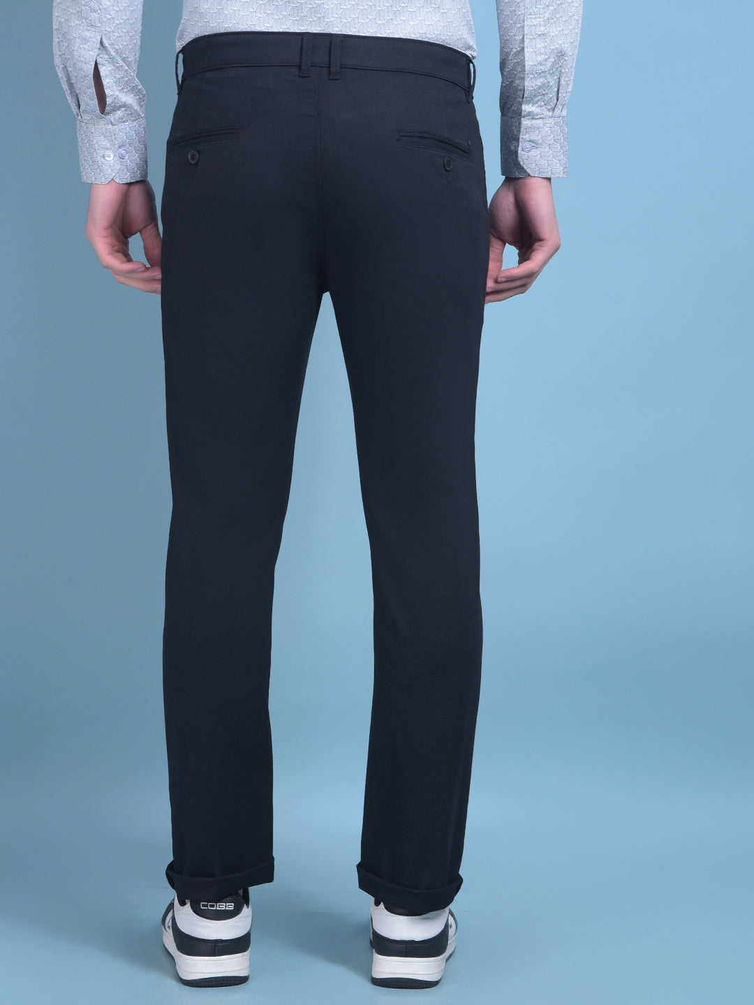 Black Printed Trousers-Men Trousers-Crimsoune Club