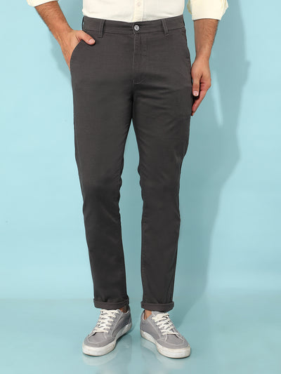 Grey Printed Trousers-Men Trousers-Crimsoune Club