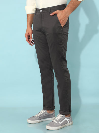 Grey Printed Trousers-Men Trousers-Crimsoune Club