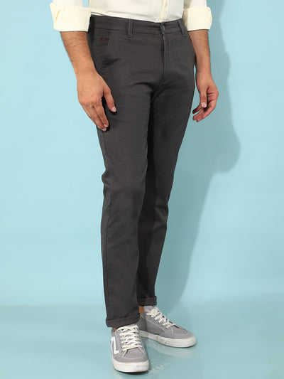 Grey Printed Trousers-Men Trousers-Crimsoune Club