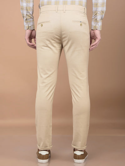 Beige Stretchable Trousers