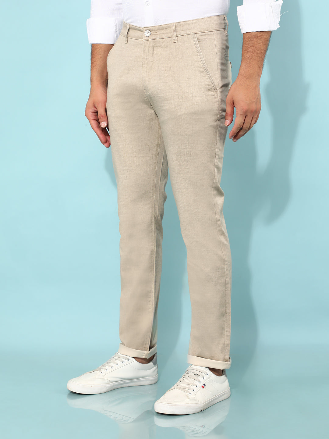 Khaki Printed Trousers-Men Trousers-Crimsoune Club