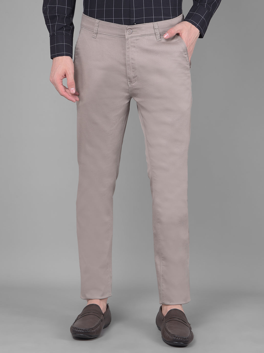 Grey Printed Trousers-Men Trousers-Crimsoune Club