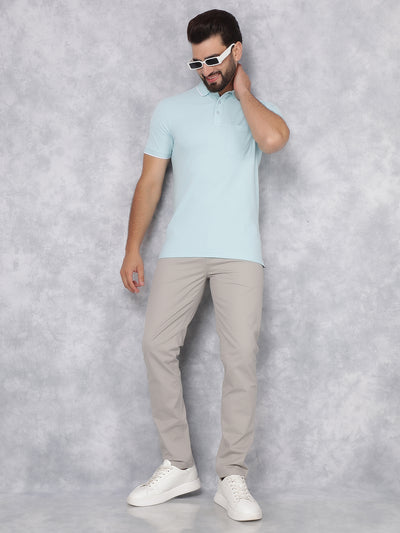 Grey Stretchable Cotton Trousers-Men Trousers-Crimsoune Club