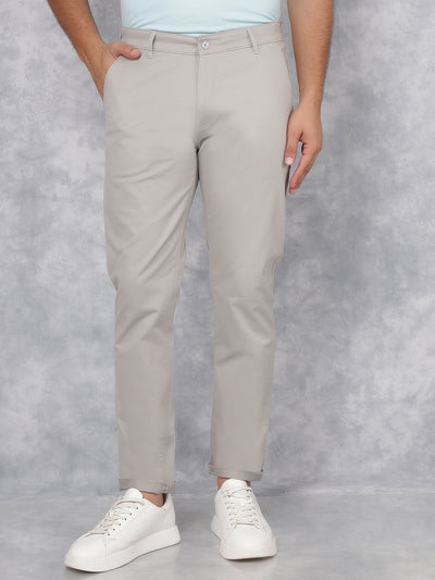 Grey Stretchable Cotton Trousers-Men Trousers-Crimsoune Club