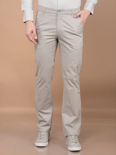 Grey Straight Trousers