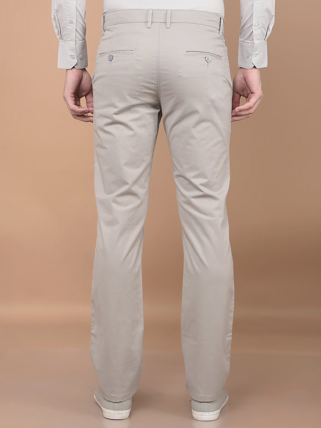 Grey Straight Trousers