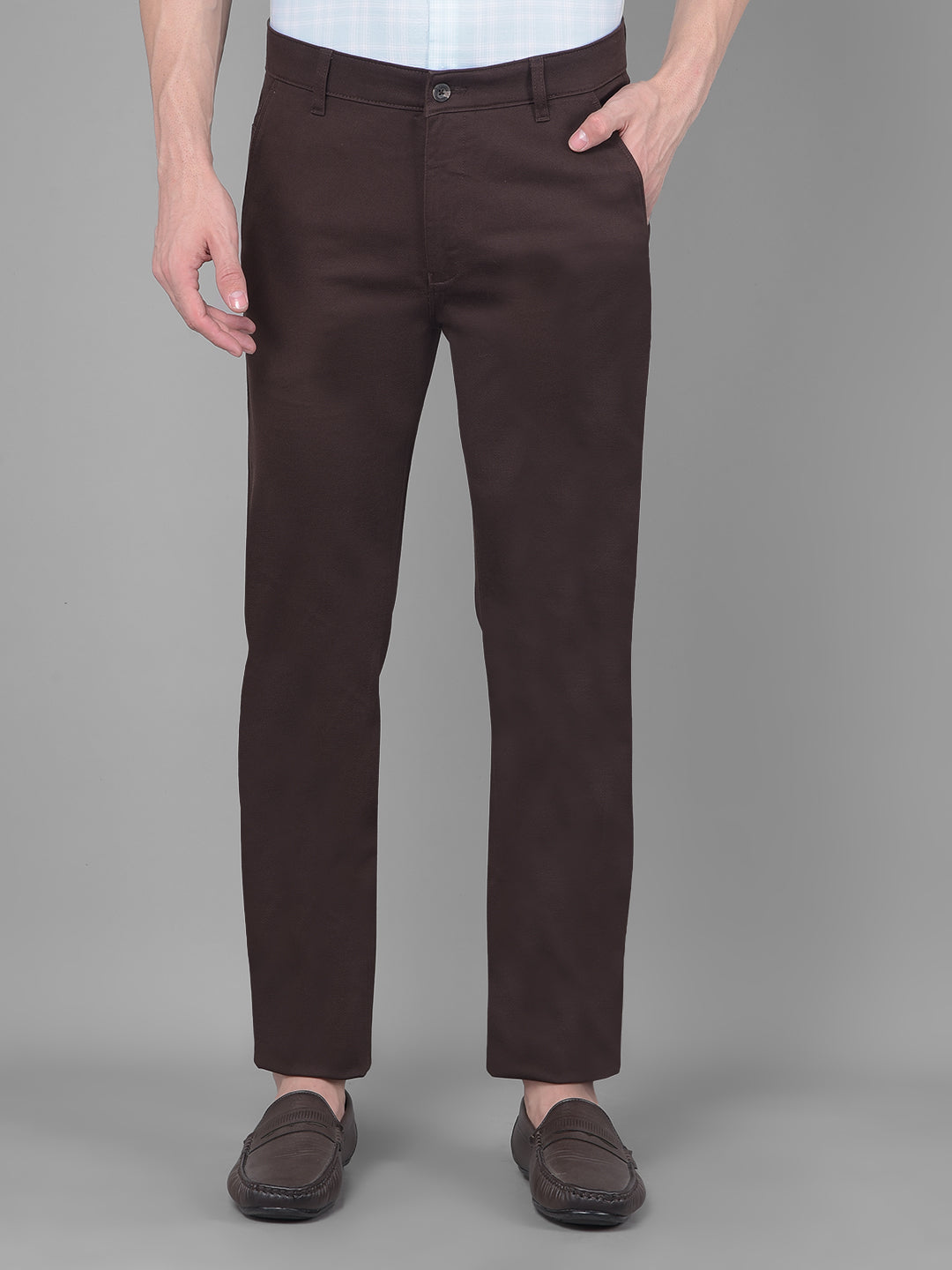 Brown Trousers-Men Trousers-Crimsoune Club