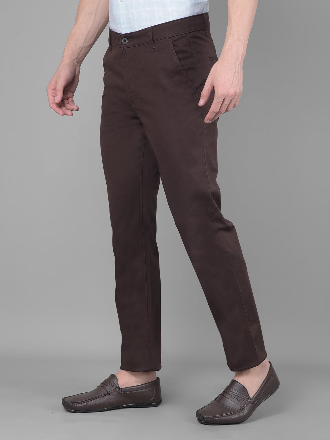 Brown Trousers-Men Trousers-Crimsoune Club