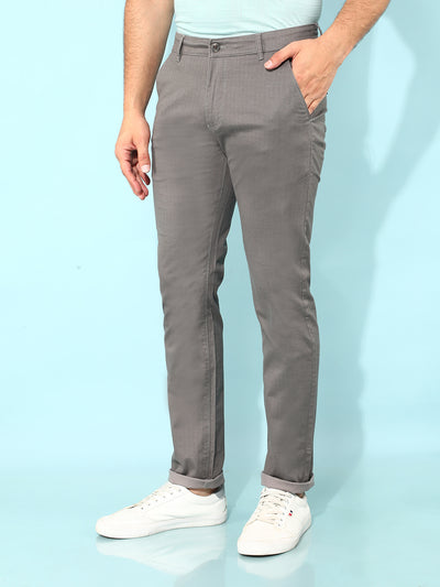 Grey Printed Trousers-Men Trousers-Crimsoune Club