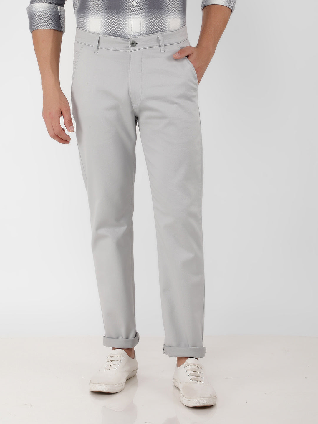 Beige Straight Trousers-Men Trousers-Crimsoune Club