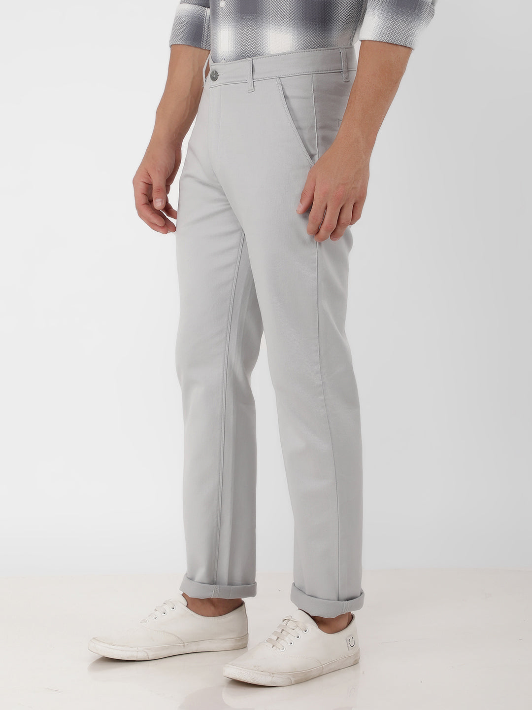 Beige Straight Trousers-Men Trousers-Crimsoune Club