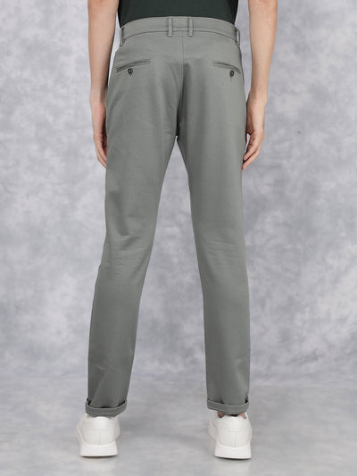 Green Dobby Trousers-Men Trousers-Crimsoune Club