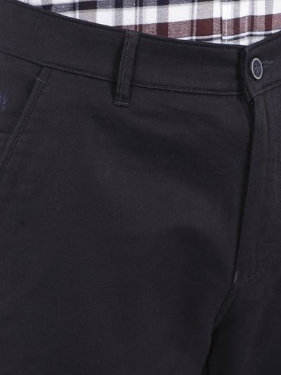 Navy Blue Textured Trousers-Men Trousers-Crimsoune Club