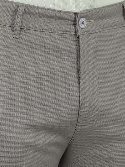 Olive Printed Chinos Trousers-Men Trousers-Crimsoune Club