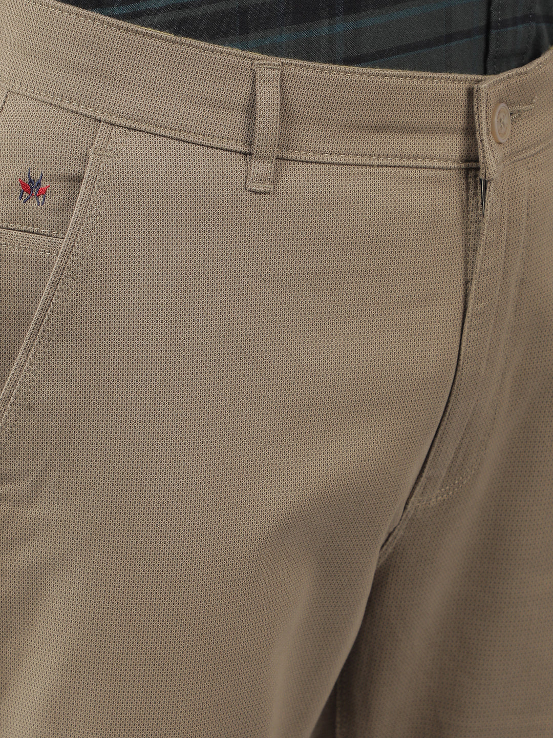 Olive Printed Chinos Trousers-Men Trousers-Crimsoune Club