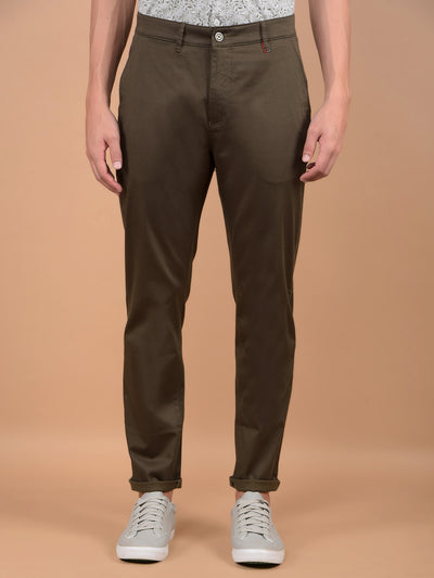 Olive Knitted Trousers-Men Trousers-Crimsoune Club