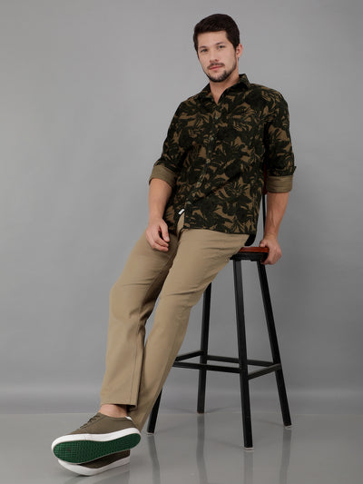 Khaki Trousers-Men Trousers-Crimsoune Club