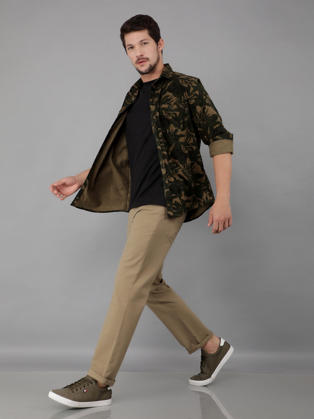 Khaki Trousers-Men Trousers-Crimsoune Club