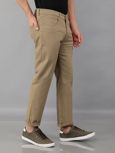 Khaki Trousers-Men Trousers-Crimsoune Club