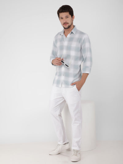 White Vertical Stripes Trousers-Men Trousers-Crimsoune Club