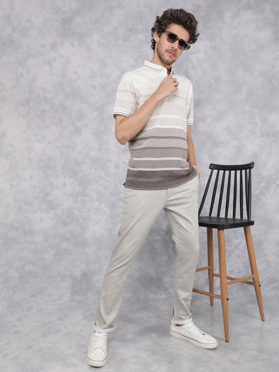 Cream Chinos Trousers-Men Trousers-Crimsoune Club