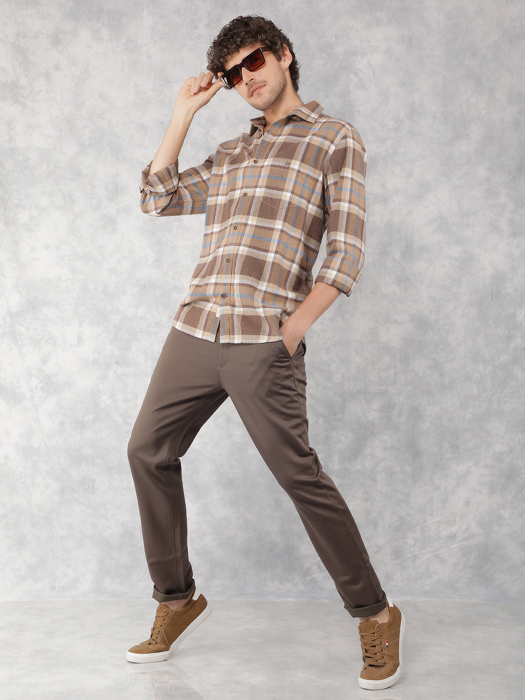 Olive Chinos Trousers-Men Trousers-Crimsoune Club