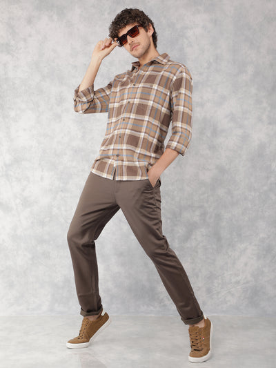 Olive Chinos Trousers-Men Trousers-Crimsoune Club